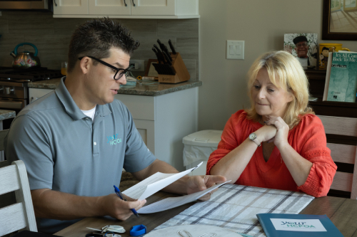 Dr. Sepich meeting with client